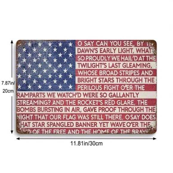 Star Spangled Banner American Flag Decorative Art - Picture 2 of 10
